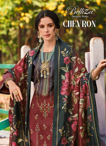 Chevron By Belliza Cotton Printed Dress Material Exporters In India Catalog