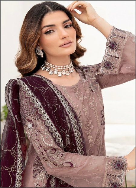 Chevron By Khas Faux Georgette Pakistani Salwar Suits Catalog
