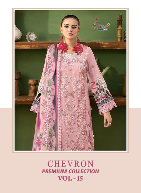 Chevron Premium Collection Vol 15 By Shree Cotton Dupatta Pakistani Suits Wholesale