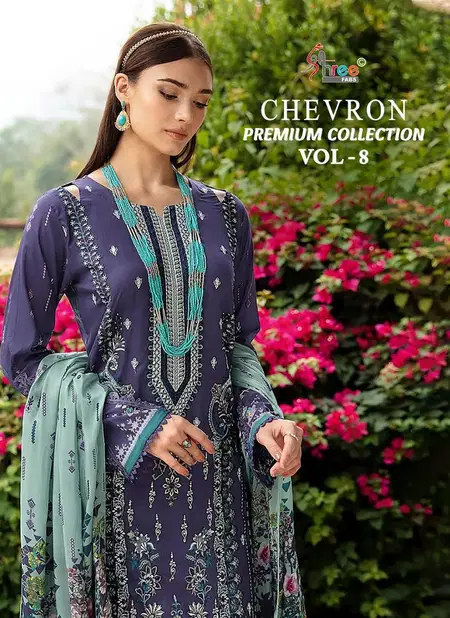 Chevron Premium Collection Vol 8 By Shree Cotton Pakistani Suits Wholesale Shop In Surat
