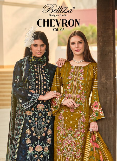 Chevron Vol 5 By Belliza Cotton Printed Dress Material Wholesale Market In Surat