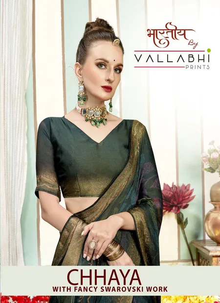 Chhaya By Vallabhi Moss Georgette Daily Wear Sarees Suppliers In Mumbai Catalog