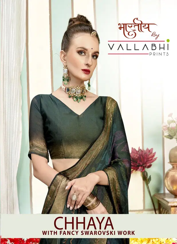 Chhaya By Vallabhi Moss Georgette Daily Wear Sarees Suppliers In Mumbai