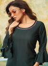 Chic Girl 1 Fancy Latest Stylish Western Regular Wear Heavy Rayon Slub crepe Ladies Top Collection
