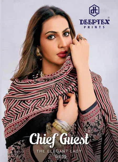 Chief Guest Vol 39 By Deeptex Cotton Dress Material Wholesale Shop In Surat
