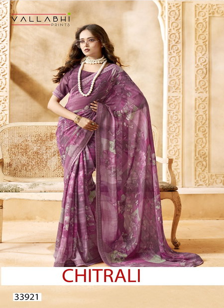 Chitrali By Vallabhi Printed Georgette Daily Wear Saree Wholesale Market In Surat