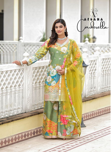 Cinderella By Afsana Designer Printed Chinon Silk Readymade Suits Wholesale Online
 Catalog