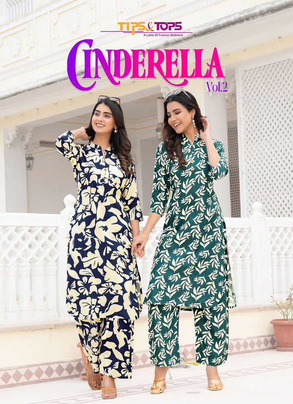 Cinderella Vol 2 By Tips And Tops Rayon Printed Cord Set Wholesalers In Delhi