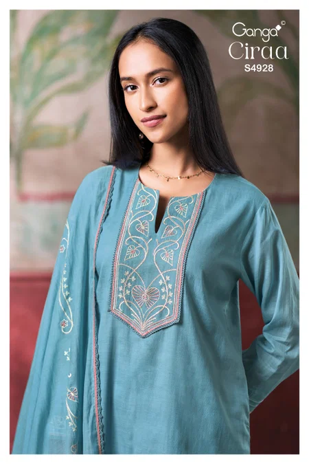 Ciraa 4298 By Ganga Pure Bemberg Mul Designer Salwar Suits
