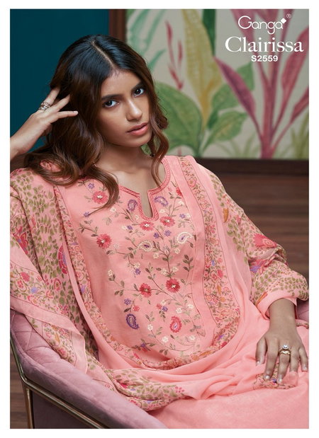 Clairissa 2559 By Ganga Premium Cotton Printed Dress Material Wholesale Price In Surat