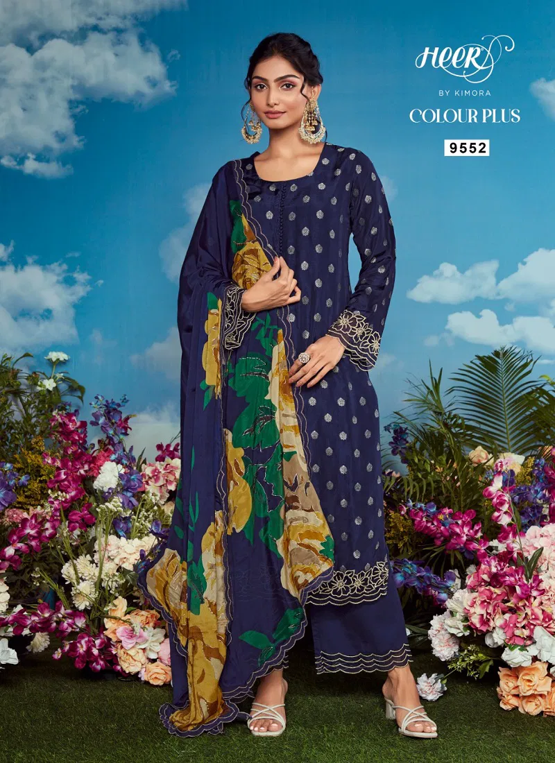 Colour Plus Vol 199 By Kimora Heer Muslin Salwar Suits Suppliers In India Catalog