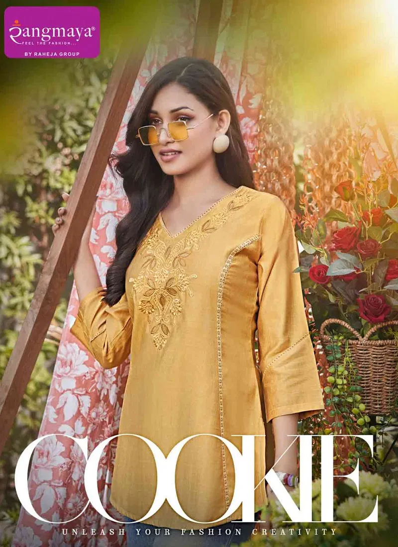 Cookie By Rangmaya Rayon Tunic Ladies Top Wholesale Market In Surat Catalog