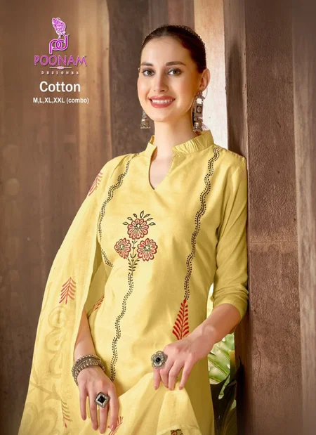 Cotton By Poonam Anarkali Cotton A line Kurti Bottom With Dupatta Orders In India