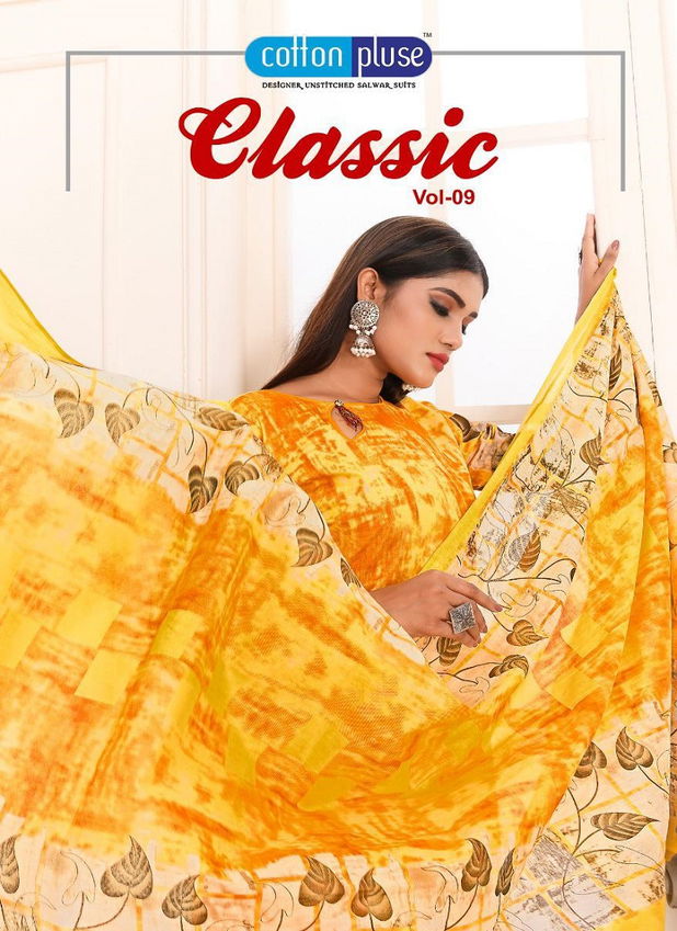 Cotton Pluse Classic 9 Latest Designer Daily Wear Pure Cotton Printed dress Material Collection