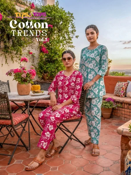 Cotton Trends Vol 5 By Tips & Tops Cotton Printed Surat Co Ord Set Wholesale Market