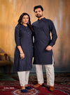 Couple Kurta 3 Ethnic Wear Cotton Designer Couple Kurta With Pant Collection