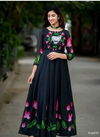 Cow Maxi By Bhargavi Black Georgette Printed Gown Catalog
