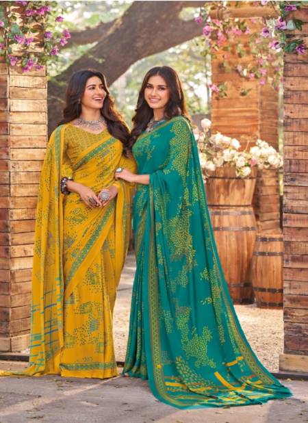 Creapy Colla Vol 21 By Vipul Crape Printed Daily Wear Sarees Wholesale Suppliers In Mumbai Catalog