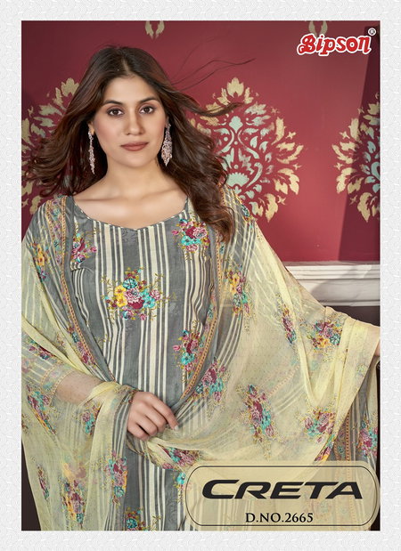 Creta 2665 By Bipson Printed Cambric Cotton Dress Material Wholesale Online