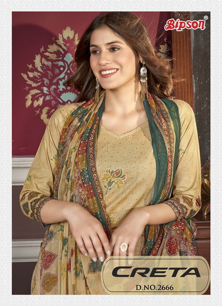 Creta 2666 By Bipson Printed Cambric Cotton Dress Material Wholesale Shop In Surat
