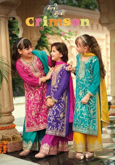 Crimson By Eba Nanni Munni Chinon Best Kids Girls Wear Wholesale Shop In Surat
