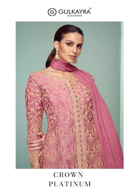 Crown Platinum By Gulkayra Chinon Designer Readymade Suits Wholesale Online