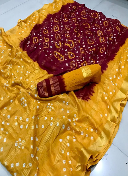 Cvoll3 By Kgm Bandhani Printed Cotton Sarees Wholesale Market In Surat