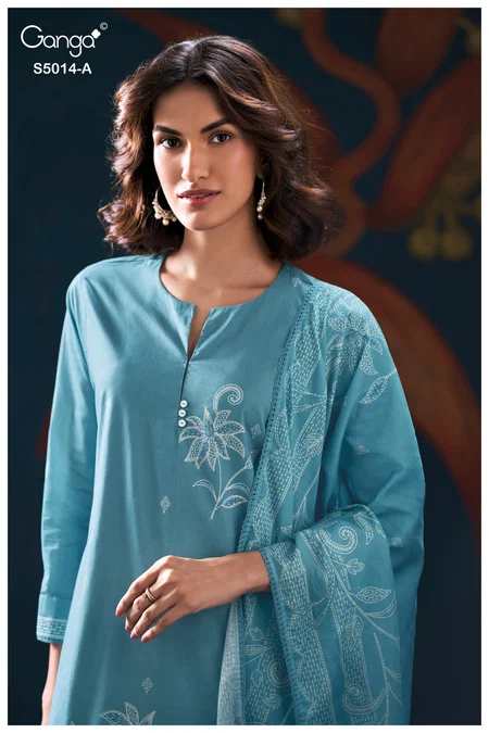 Daira 5014 By Ganga Cotton Printed Designer Salwar Suits
