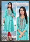 Damini 2 Heavy Rayon Ethnic Wear Embroidery Latest Kurti Collection