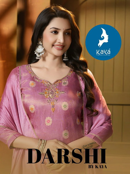 Darshi By Kaya Shimmer Online Kurti With Bottom Dupatta Wholesale