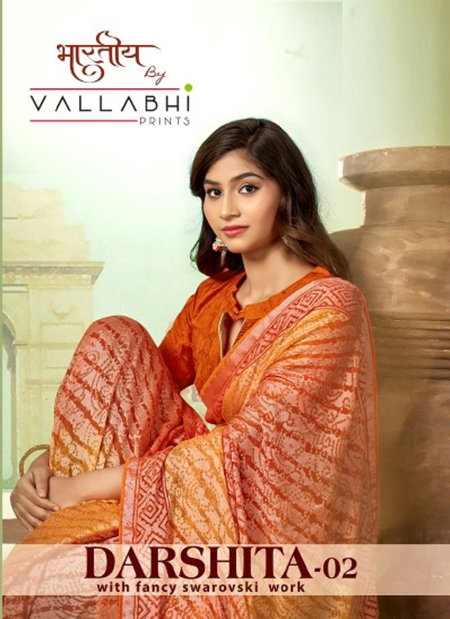 Darshita 02 By Vallabhi Swarovski Work Brasso Designer Sarees Wholesalers In Delhi