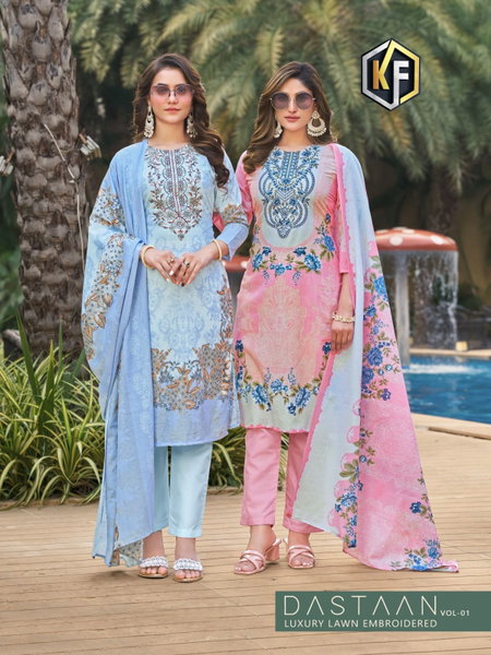 Dastaan Vol 1  By Keval Fab Cotton Printed Karachi Dress Material Suppliers In India