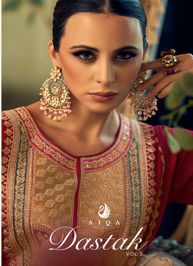 Dastak Vol 2 By Aiqa Wedding Wear Pashmina Salwar Kameez Wholesale Shop in Surat Catalog