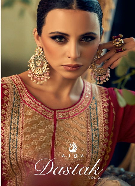 Dastak Vol 2 By Aiqa Wedding Wear Pashmina Salwar Kameez Wholesale Shop in Surat Catalog