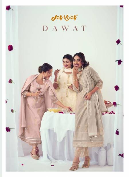 Dawat By Jay Vijay Digital Printed Embroidery Pure Cotton Salwar Suits Wholesale Market In Surat
 Catalog
