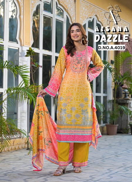 Dazzle By Afsana Pure Viscose Kurti With Bottom Dupatta Suppliers In India