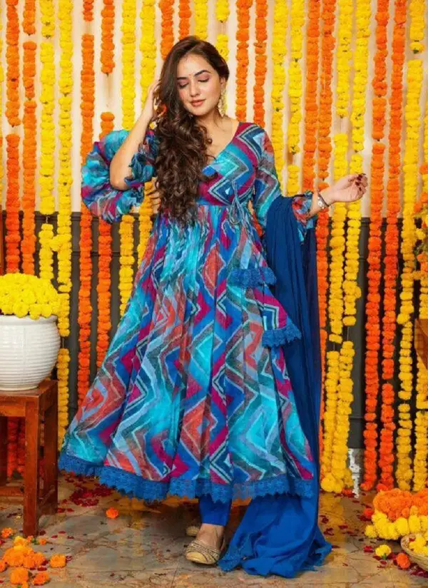 DC G33 Chiffon Printed Anarkali Kurti With Bottom Dupatta Wholesale Price In Surat