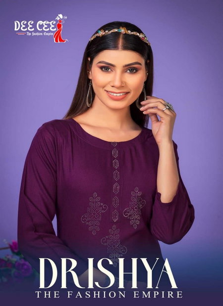 Deecee Drishya Heavy Rayon Plain Designer Kurtis Catalog
