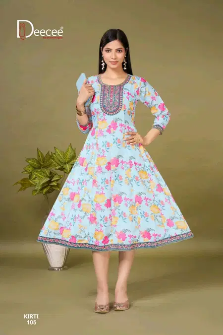 Kirti By Deecee Vartican Digital Printed Anarkali Kurti
