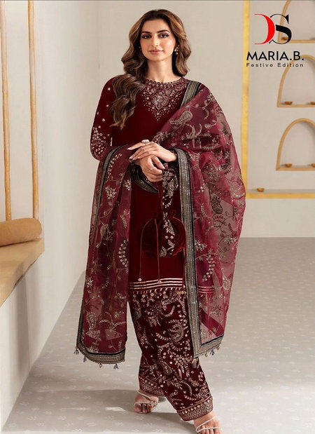 Deepsy Mariya B Velvet 3284 Hit Designer Pakistani Suits Catalog
