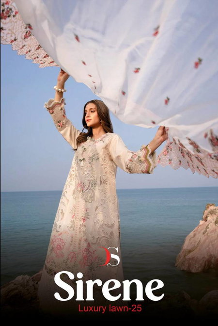 Sirene Luxury Lawn 25 By Deepsy Cotton Embroidered Pakistani Suits Bulk Orders In India