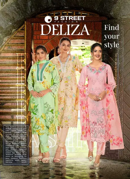 Deliza By 9 Street Viscose Designer Readymade Suits Wholesale Shop In Surat
