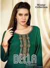 Della Pashmina Latest Designer Kurtis With Worked Neck Design Winter Collection
