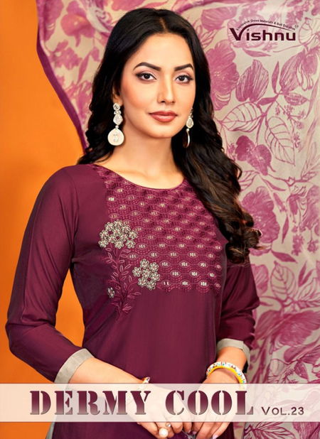 Dermy Cool Vol 23 By Vishnu Silk Dress Material Suppliers In India