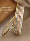 Designer Accessories 2 Brass High Gold Western Bangels

