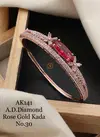 Designer Ad Diamond 4 Rose Gold Kada Catalog
