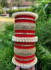 Designer Chudla Kada With Kundan Bangles Set 2 Wholesale Shop In Surat
