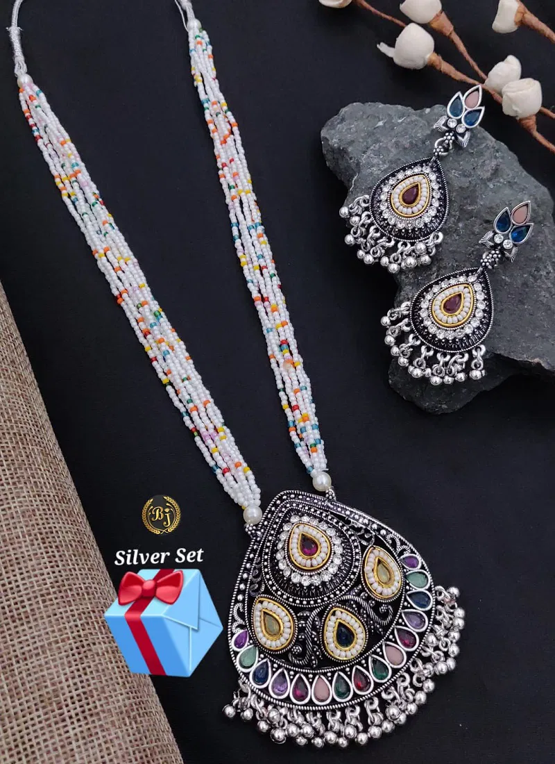 Designer Oxidized With Pearl Jewellery Set Wholesale Price In Surat