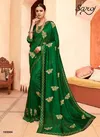 Designer Party Wear Bridal Vichitra Saree Collection With Embroidery Work and Beautiful Design Border 