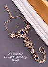 Designer Rose Gold AD Diamond Hath Panja Catalog
